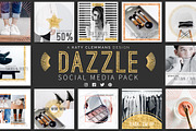 Dazzle Social Media Template Pack, a Social Media Template by Katy Clemmans (Thumbnail 1 of 9)