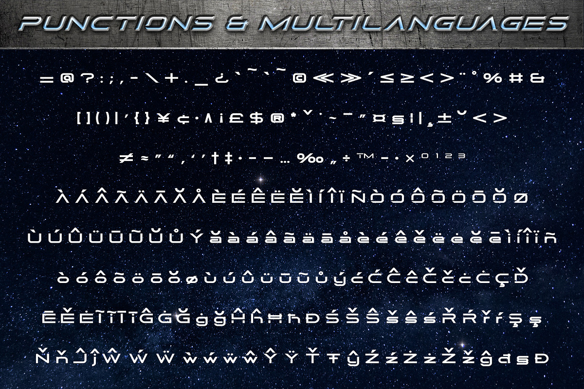 Galactus - SCIFI Font Family preview 5