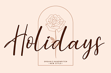 Holidays | Script font