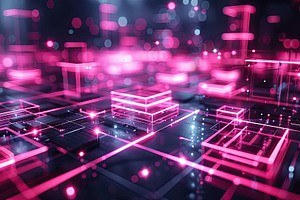 Vibrant abstract image showcasing gl, a Photo by LOGOCREATIVE