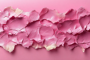 Vibrant pink paper texture arranged, a Photo by Tanuart