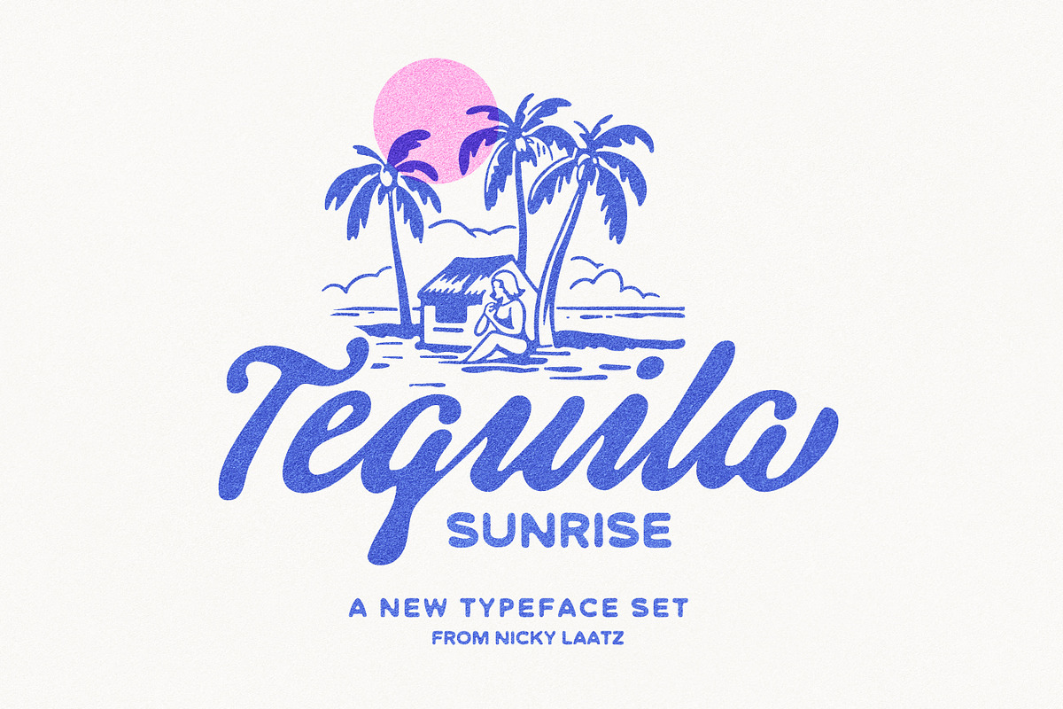 Tequila Sunrise Typeface Pack, a Script Font by Nicky Laatz (Photo 1 of 21)