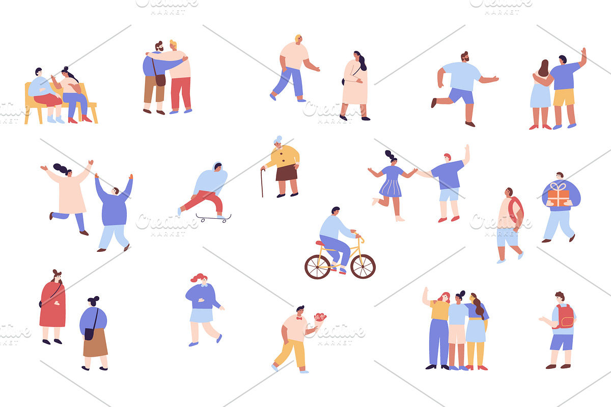 Cute Tiny People vector bundle, a Person Illustration by Vector_Art (Photo 3 of 14)