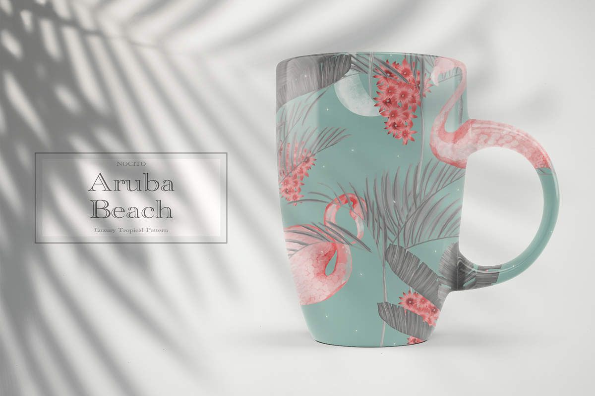 Aruba Beach Luxury Tropical Pattern, a Pattern Graphic by Nocito Design ...