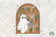 Cute Ghost Plant Lover Png, an Illustration by Craft Nest (Thumbnail 1 of 6)