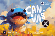 Canvas X - Procreate Brush Pack, a Brush Add-On by Frankentoon Store (Thumbnail 1 of 8)