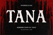 Tana Horror Display Font, a Serif Font by GRVS Studio (Thumbnail 1 of 7)
