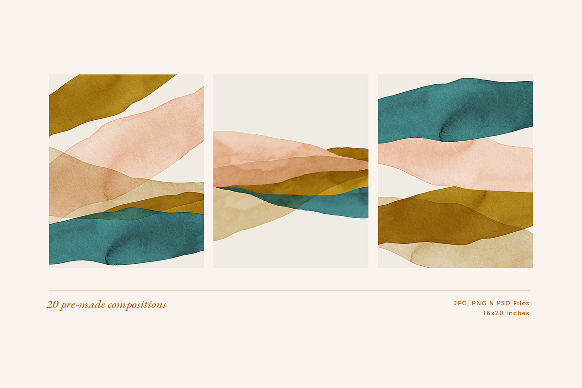 Hand-Painted Abstract Watercolor, a Texture Graphic by Basia Stryjecka (Photo 11 of 28)