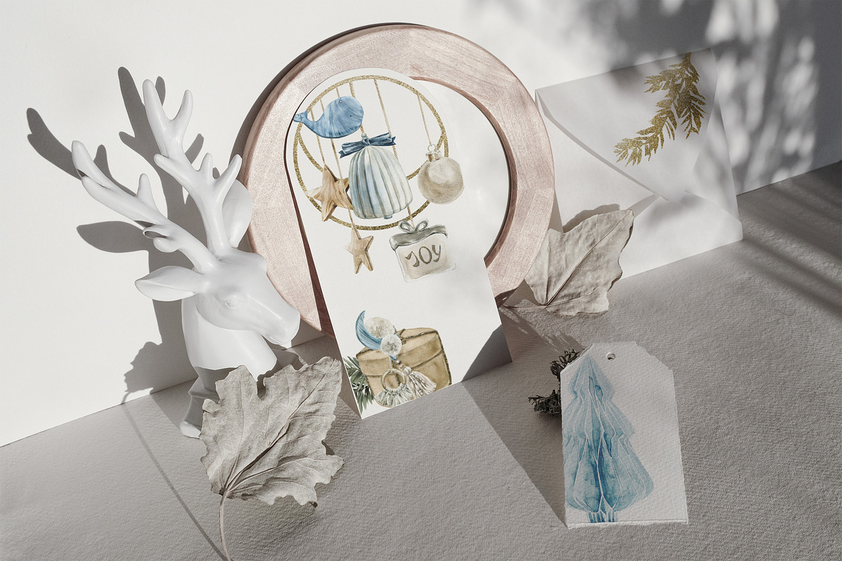 Christmas Decor Watercolor Set, a Decorative Illustration by Cat In Colour (Photo 11 of 14)