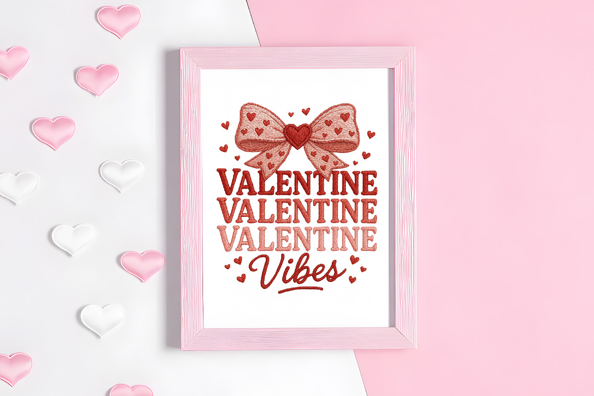 Valentine Vibes Coquette Bow PNG, an Illustration by CraftArtStudio (Photo 4 of 4)
