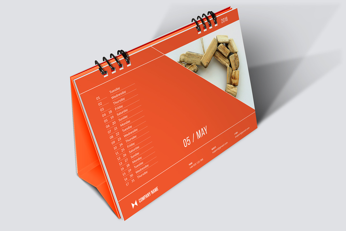 Desk Calendar 2018, a Stationery Template by Vepix (Photo 7 of 12)