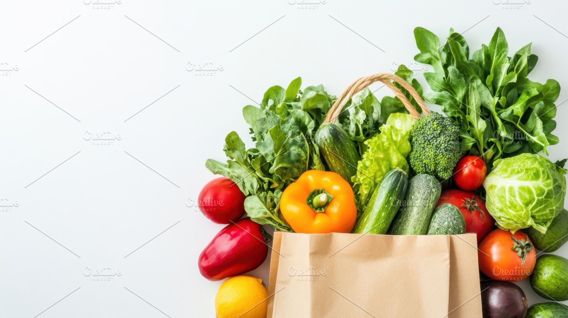 Colorful fresh vegetables in a bag, a Photo by Beautiful things