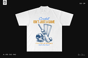 Cricket Lover T-Shirt Design, a Sport Illustration by shaondesigns (Thumbnail 3 of 6)