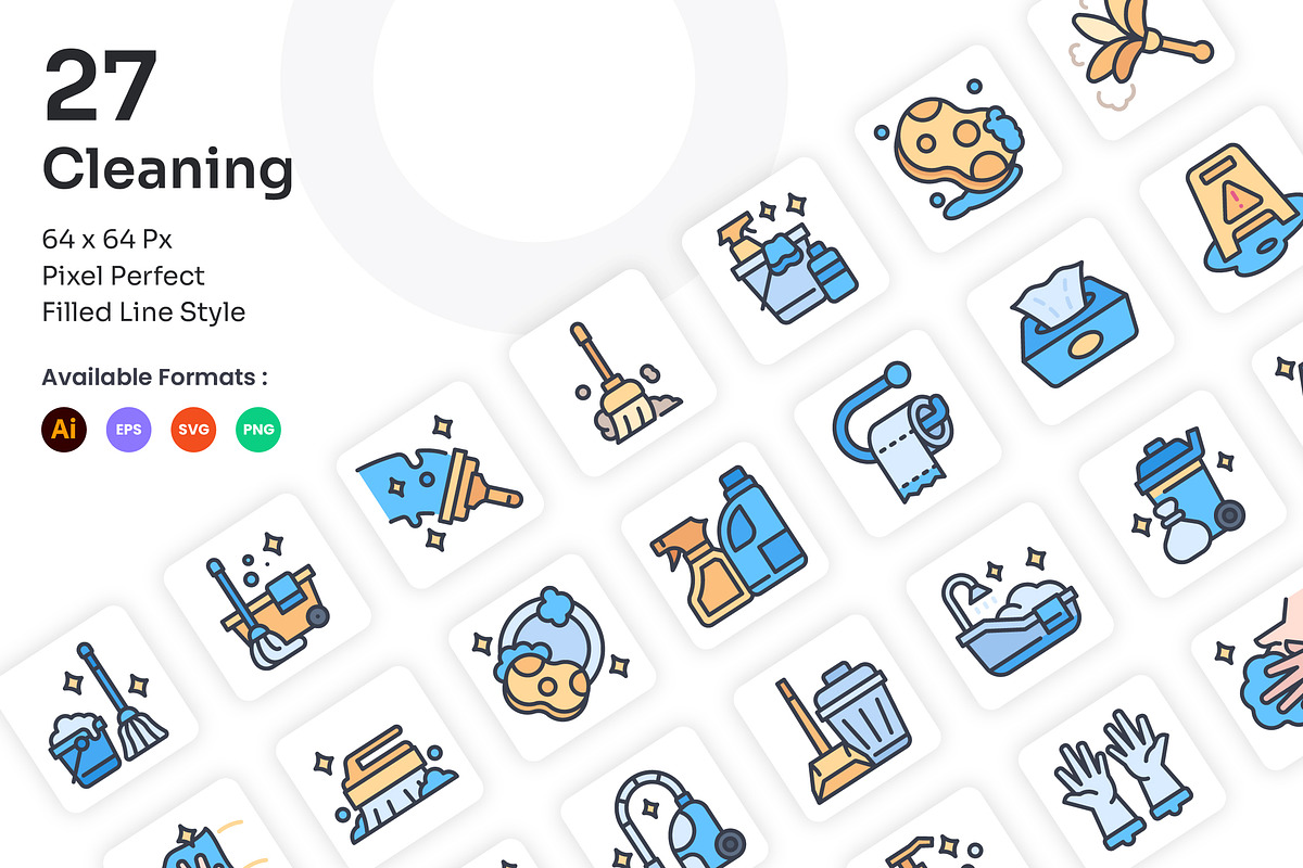 Cleaning Icons Set - Filled Line, an Icon by Kmg Design (Photo 1 of 2)