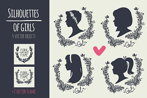 silhouettes of girls
