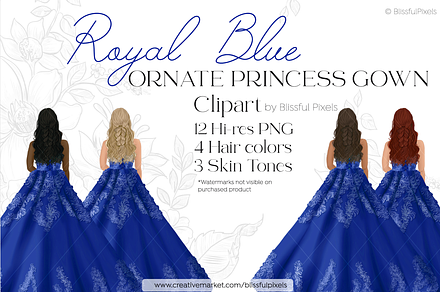 Princess Dress Quince Gown Clipart