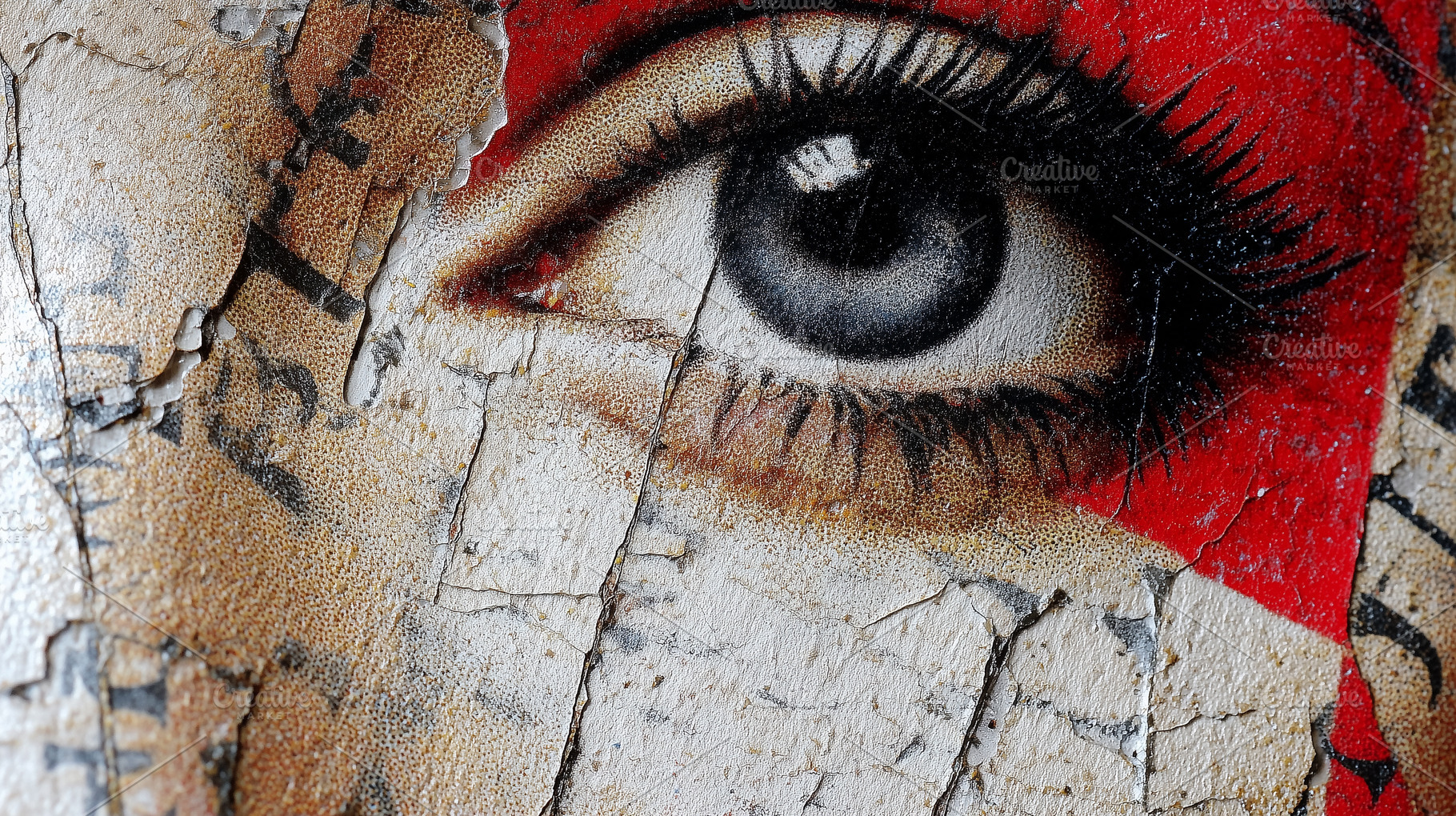 Close up on weathered street art, an Arts & Entertainment Photo by MistyDay