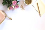 Pink & Gold Feminine Stock Images, a Mockup by Kreanille Design (Thumbnail 2 of 3)
