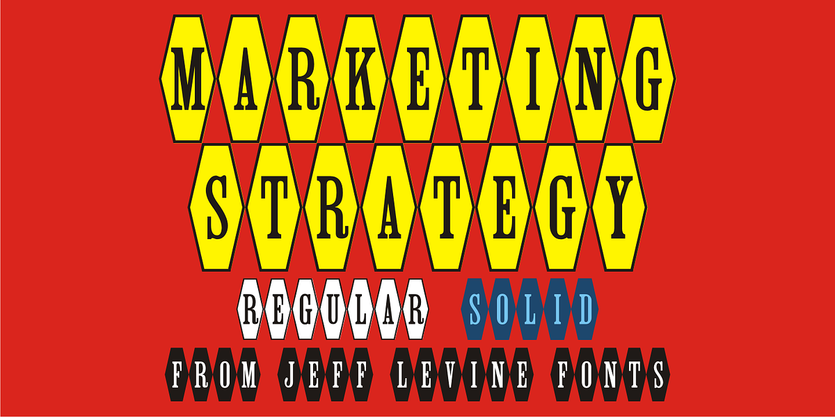Marketing Strategy JNL, a Symbol Font by Jeff Levine Fonts