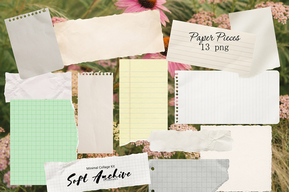 Soft Archive Scrapbook Collage Kit, an Object Graphic by DreamoraArt (Photo 8 of 13)