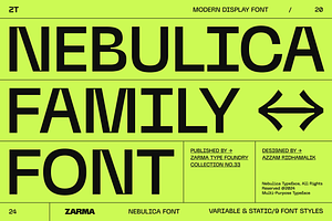 Nebulica - Geometric Family Font