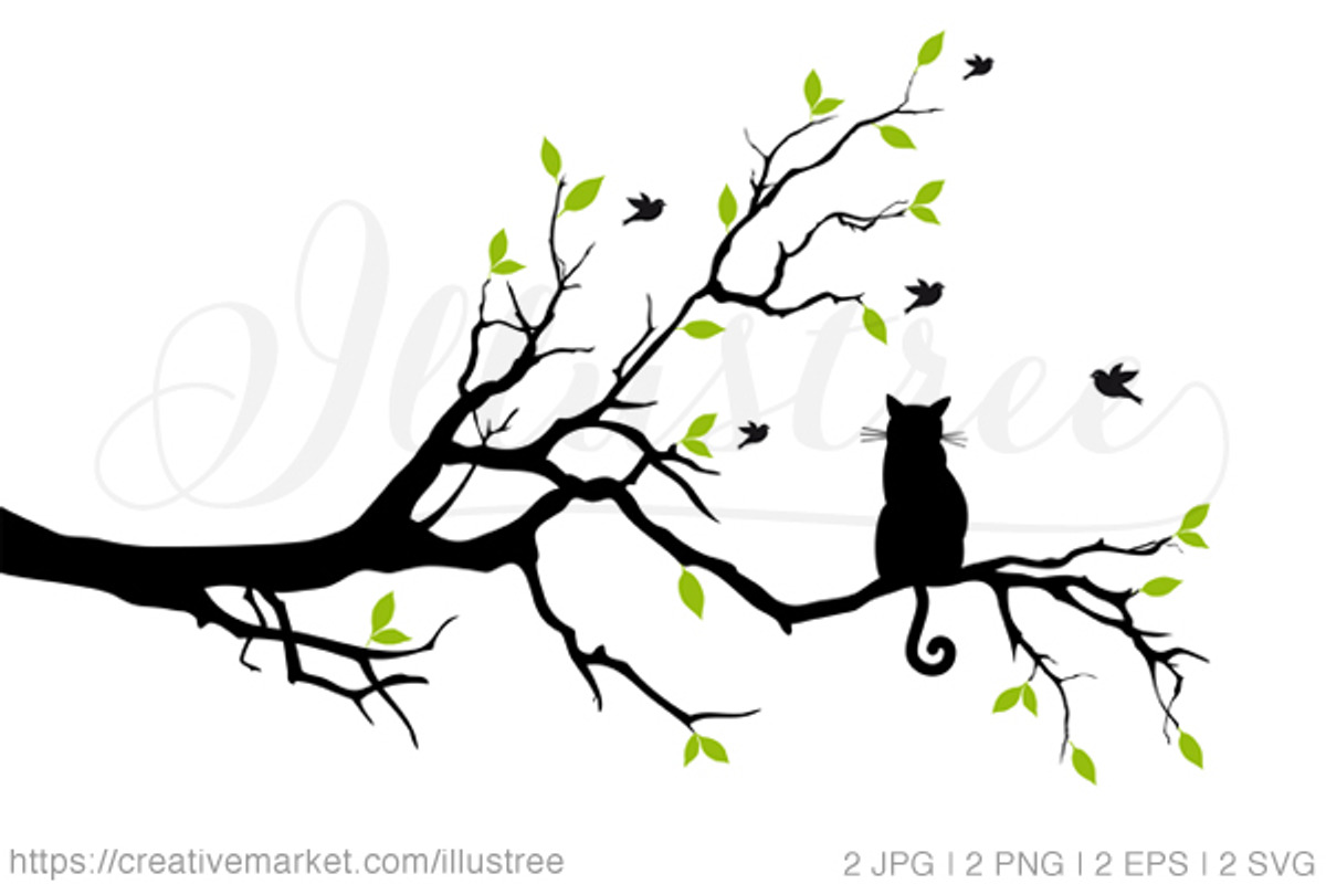 Cats wedding tree, an Animal Illustration by Illustree (Photo 2 of 2)