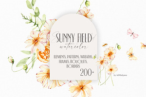 Watercolor Sunny Field Collection.