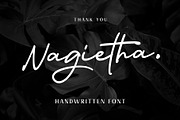 Nagietha - Handwritten Font, a Script Font by Arterfak Project (Thumbnail 12 of 12)