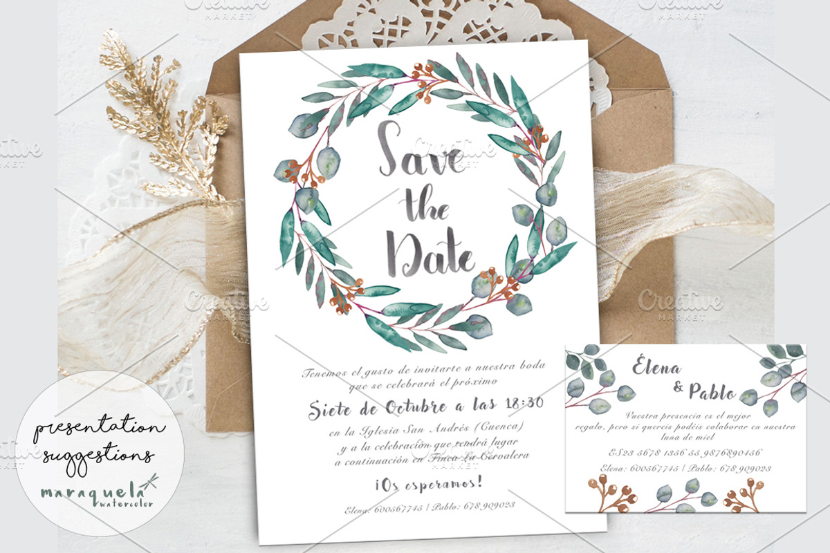 Elegant Watercolor Eucalyptus Leaves, a Texture Illustration by MaraquelaStudio (Photo 8 of 9)