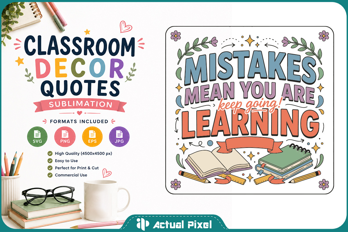 Classroom Decor Quotes Bundle, an Education Illustration by Actual Pixel (Photo 10 of 13)