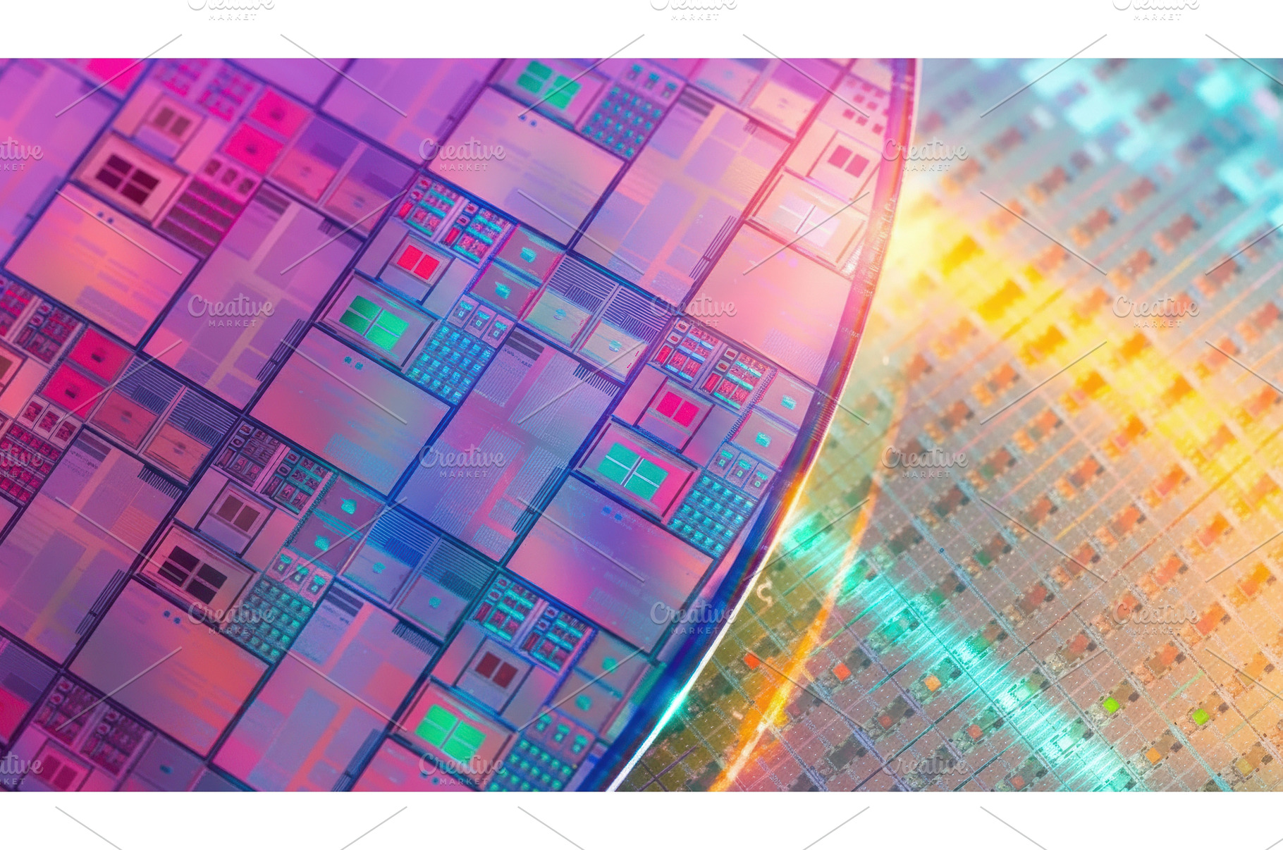 Macro perspective of a silicon wafer, a Technology Photo by Igor Tichonow
