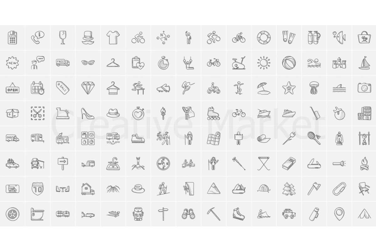 2200 vector sketch icons mega pack, an Outline Icon by Visual Generation (Photo 14 of 21)