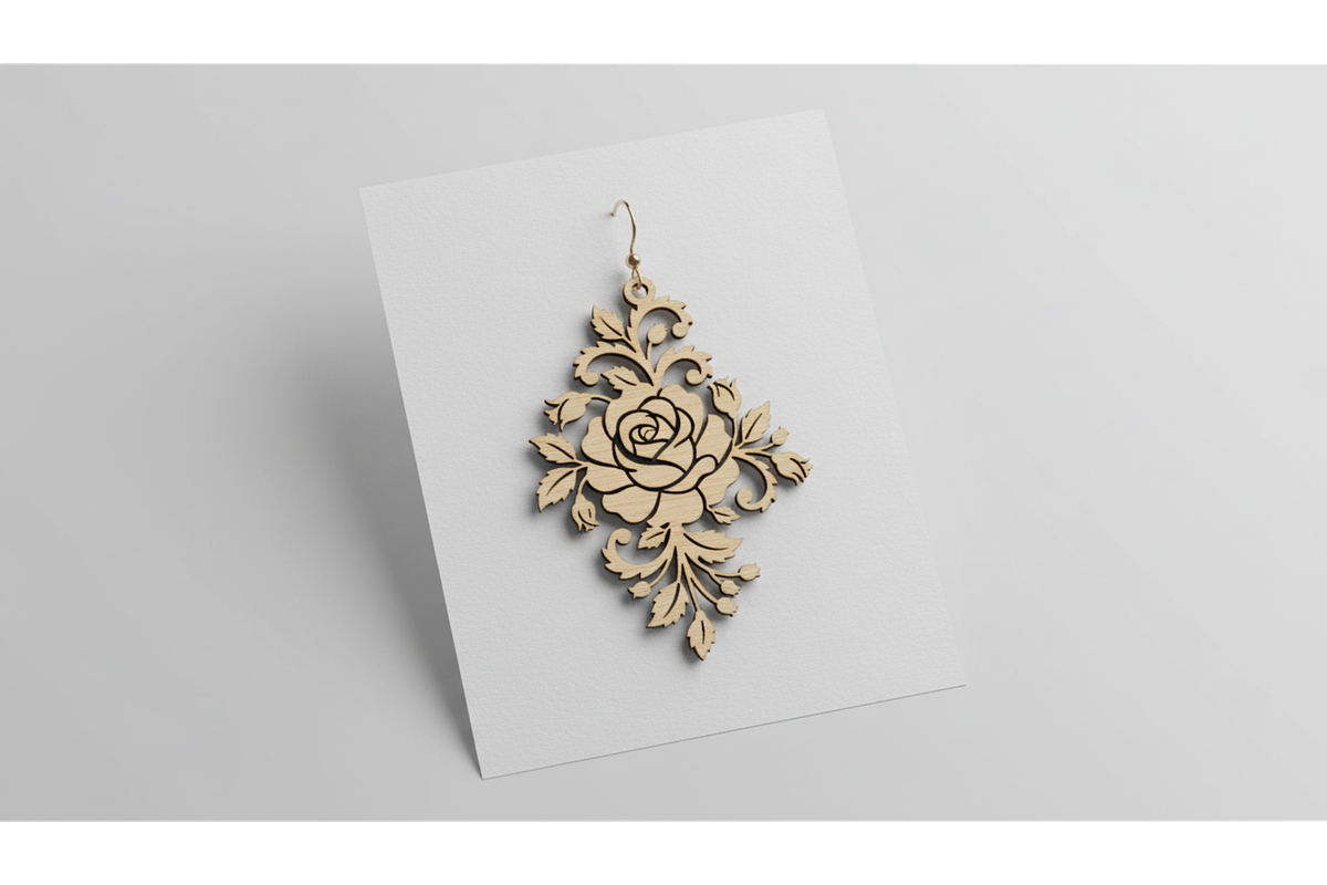 Laser Cut Ornament Earrings, an Illustration by hafijul (Photo 4 of 11)