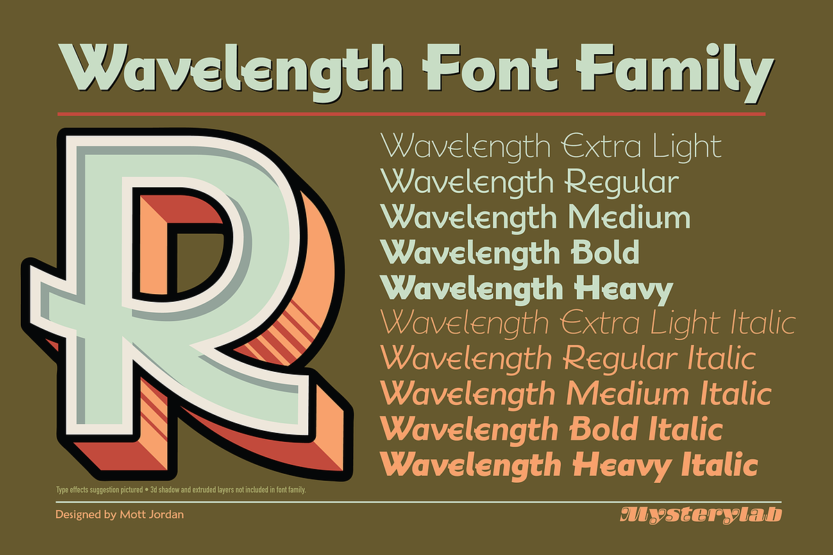 Wavelength Font Family, a Sans Serif Font by Mysterylab Designs (Photo 2 of 6)