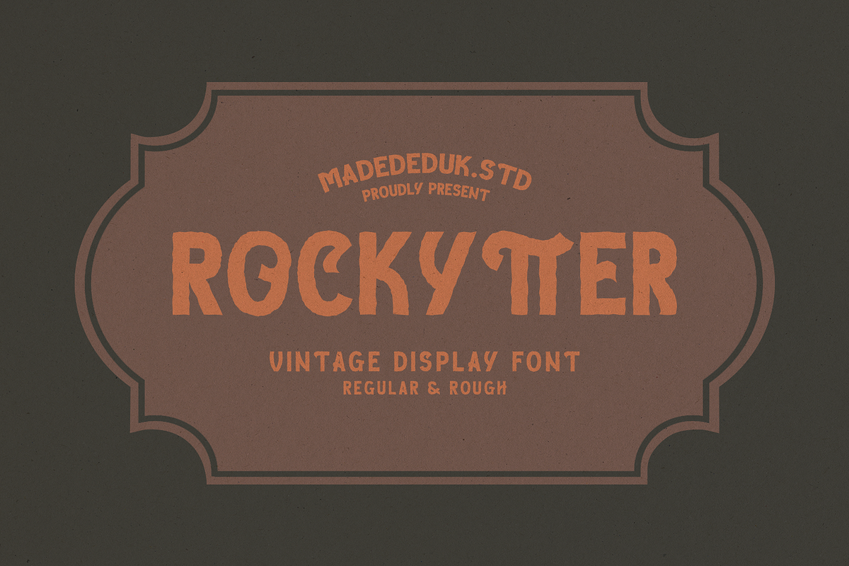 Rockytter Display Font, a Sans Serif Font by madeDeduk (Photo 1 of 8)