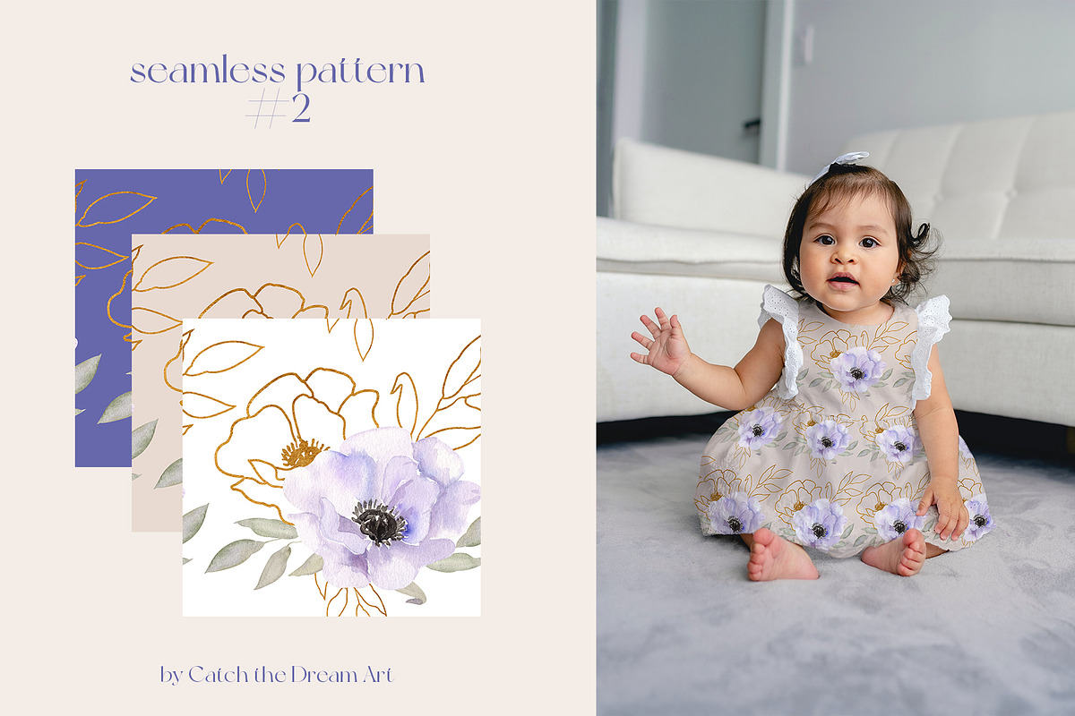 Dusk Purple. Very Peri Flowers 2022, a Decorative Illustration by Catch the Dream Art (Photo 13 of 22)