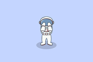 Astronaut With A Visor Covering Face