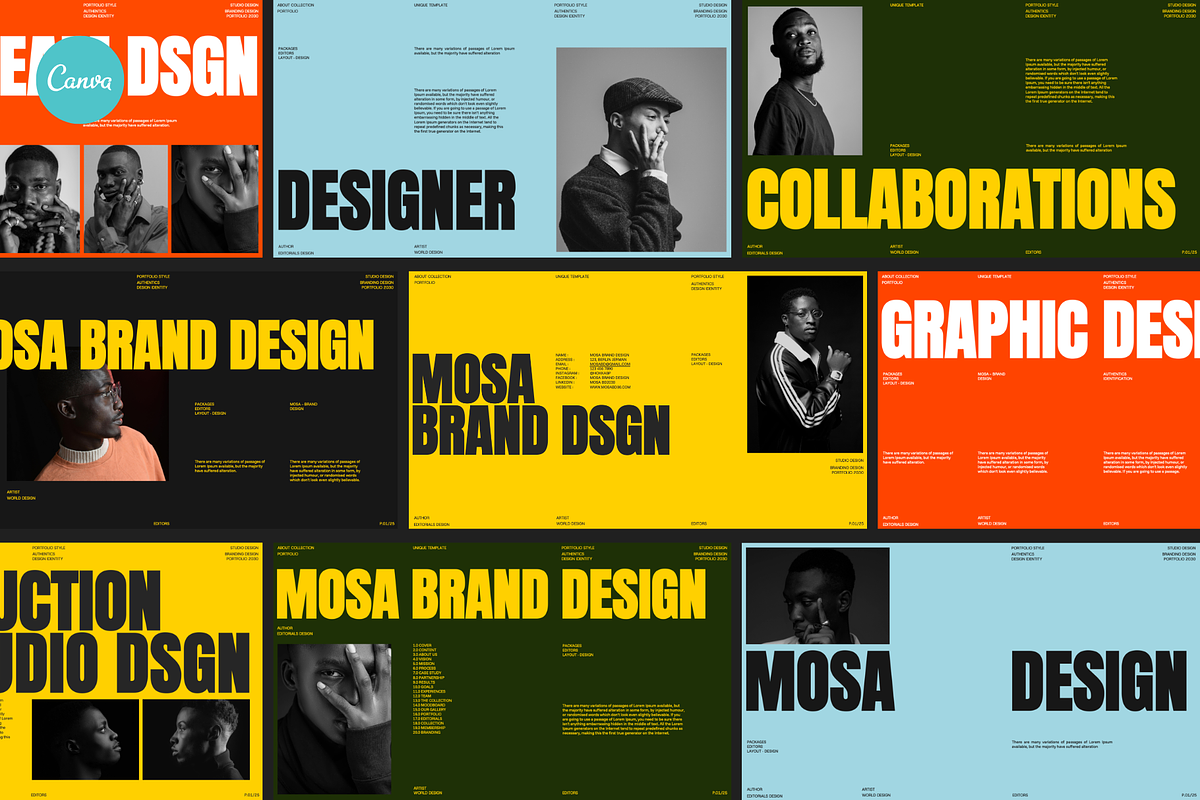 MOSA - Brand Design Canva Template, a Presentation Template by Creatorism (Photo 1 of 10)