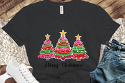 Glitter Patchwork Christmas Tree Png, an Illustration by designcity5 (Thumbnail 2 of 8)