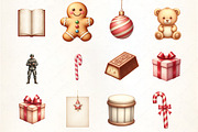 Christmas Stocking Fillers Clipart, an Illustration by CrexoraLab (Thumbnail 3 of 5)