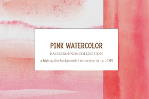 Pink watercolour backgrounds