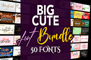 The Big Cute Fonts Bundle, a Script Font by JustArtDigital (Thumbnail 1 of 4)
