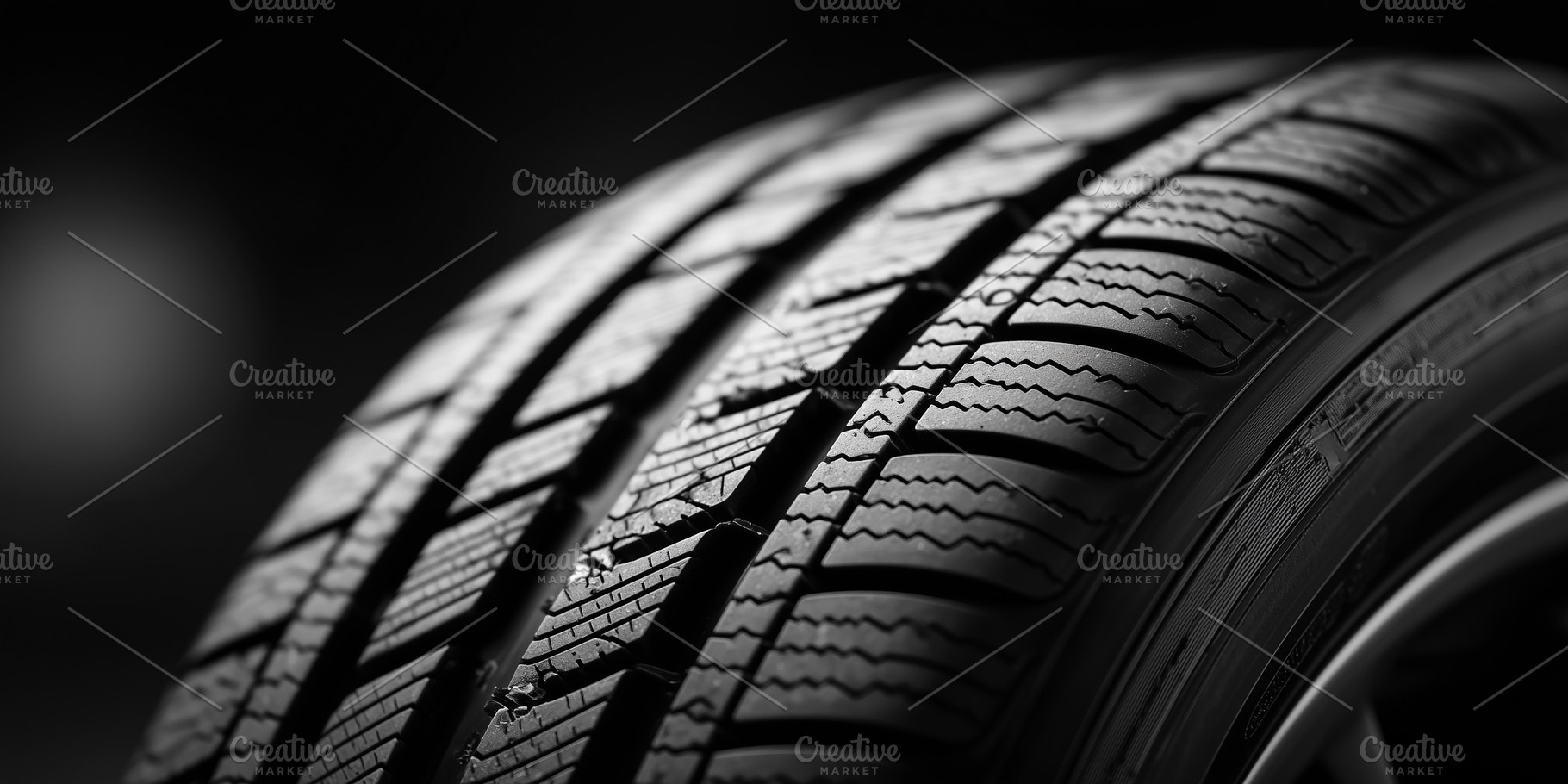Detailed close up of a car tire, a Transportation Photo by MistyDay