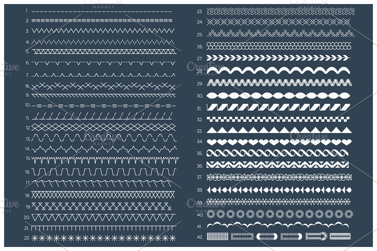 Big sewing brushes set, a Texture Illustration by El Design (Photo 1 of 2)