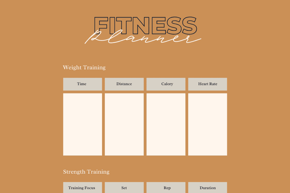 PLR Fitness Planner, a Stationery Template by Brand Your Biz Co. (Photo 5 of 8)