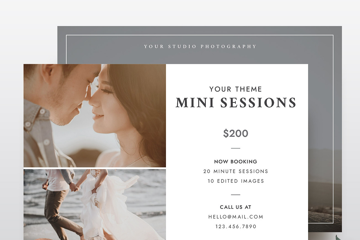 Mini Session Template, a Flyer Template by Bellenity Design