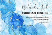 Watercolor Ink Procreate Brushes, a Brush Add-On by Roze Prints (Thumbnail 1 of 4)