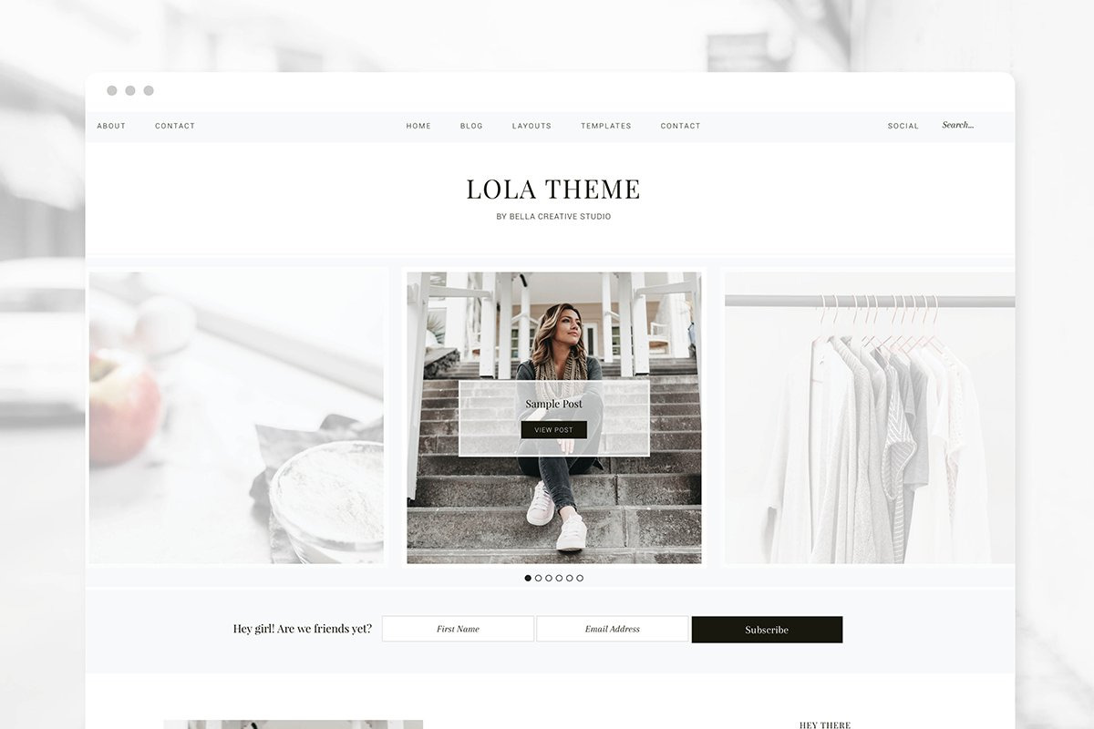 Lola - WordPress Theme, a WordPress Template by Bella Creative Studio (Photo 2 of 3)