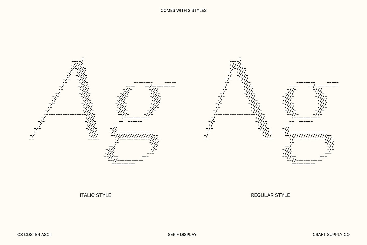CS Coster Ascii, a Sans Serif Font by Craft Supply Co. (Photo 3 of 8)