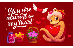 You are always in my heart, a Seasonal Illustration by Vector Tradition